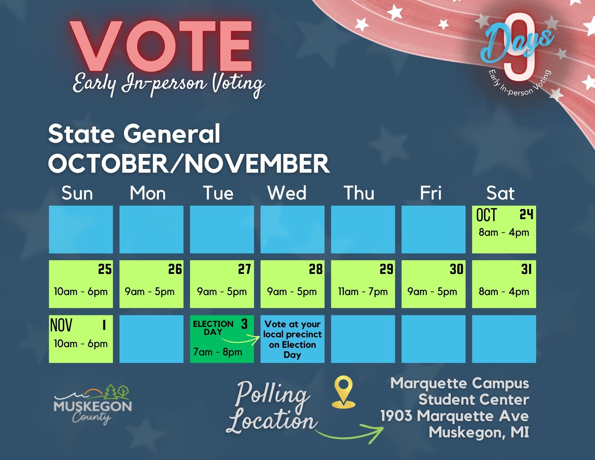 Early Voting Change Flyer Nov Election